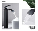 Modern gold waterfall basin faucet bathroom mixer tap