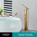Modern gold waterfall basin faucet bathroom mixer tap