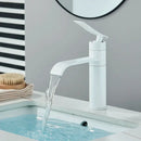 Modern gold waterfall basin faucet bathroom mixer tap