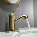 Modern gold waterfall basin faucet bathroom single handle tap