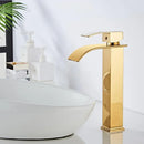 Modern gold waterfall basin faucet bathroom sink mixer tap