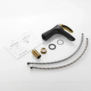 Modern gold waterfall bathroom faucet single handle basin tap
