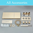 Modern gold waterfall shower faucet set bathroom wall mounted system