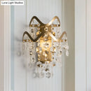 Modern gold wave sconce living room light with shell accent