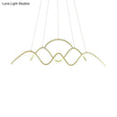 Modern gold wavy island lighting kitchen pendant light