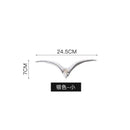 Modern gold & white ceramic bird pendant wall decor living room