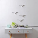 Modern gold & white ceramic bird pendant wall decor living room