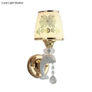 Modern gold & white dolphin wall sconce bedroom opal glass shade