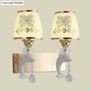 Modern gold & white dolphin wall sconce bedroom opal glass shade