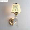 Modern gold & white dolphin wall sconce bedroom opal glass shade