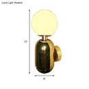 Modern gold white glass globe wall sconce bedroom e26 e27 light
