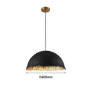 Modern gold & white half nest pendant lamp dining room concrete dome
