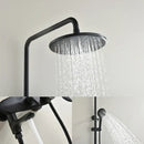 Modern gold & white shower head faucet set bathroom system