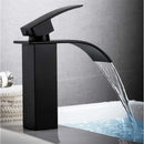 Modern gold & white waterfall basin faucet bathroom sink tap