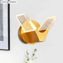 DecorBites™ Modern Crystal LED Gold Wings Wall Light Fixture for Bedroom - Sleek Wall Mounted Lighting