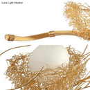 Modern gold wire mesh bird nest chandelier dining room island light