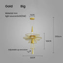 Modern gold wireframe gravity suspension lamp dining room chandelier