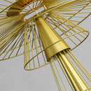Modern gold wireframe gravity suspension lamp dining room chandelier