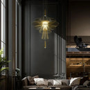 Modern gold wireframe gravity suspension lamp dining room chandelier