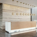 Modern gold woven crystal led chandelier kitchen pendant light