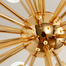 Modern golden acrylic molecule chandelier kitchen glass globe light