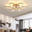 Modern golden aluminum ceiling lights for living room five ring design