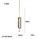 Modern golden art deco iron chandelier dining room pendant light
