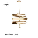Modern golden art deco iron chandelier dining room pendant light