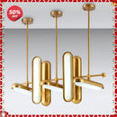 Modern golden art deco iron chandelier dining room pendant light
