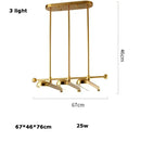 Modern golden art deco iron chandelier dining room pendant light