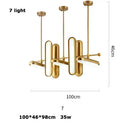 Modern golden art deco iron chandelier dining room pendant light
