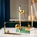 Modern golden ball cube sculpture living room decor ornament