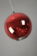Modern golden ball glass pendant light kitchen reflective trio