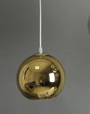 Modern golden ball glass pendant light kitchen reflective trio