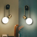 Modern golden ball led wall lamp gold & white bedroom sconce