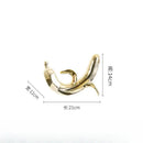 Modern golden banana figurine living room decorative sculpture