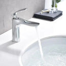 Modern golden bathroom faucet curved single handle basin tapware