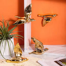 Modern golden bird wall hanging living room decor