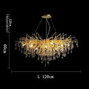 Modern golden branch crystal chandelier living room luxury lighting