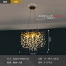 Modern golden branch led ceiling chandelier living room crystal light