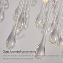 Modern golden branch led ceiling chandelier living room crystal light