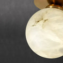 Modern golden brass marble square ceiling lamp bedroom