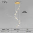Modern golden butterfly led chandelier living room pendant light