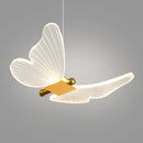 Modern golden butterfly led chandelier living room pendant light