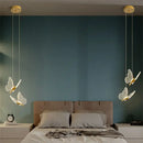Modern golden butterfly led chandelier living room pendant light