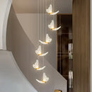 Modern golden butterfly led chandelier living room pendant light