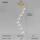 Modern golden butterfly led chandelier living room pendant light