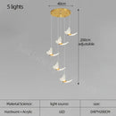 Modern golden butterfly led chandelier living room pendant light