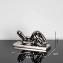 Modern golden chain home decoration figurine living room sculpture