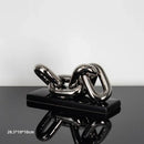 Modern golden chain home decoration figurine living room sculpture